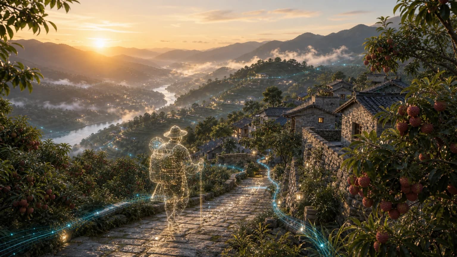 走马岭古道与山地行旅场景